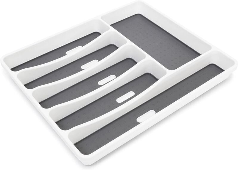 Ersandy - Besteckkasten aus Kunststoff, 6 Fächer, Aufbewahrung in Küchenschubladen, 5 x 32,5 x 40,5 cm, rutschfeste Schi...