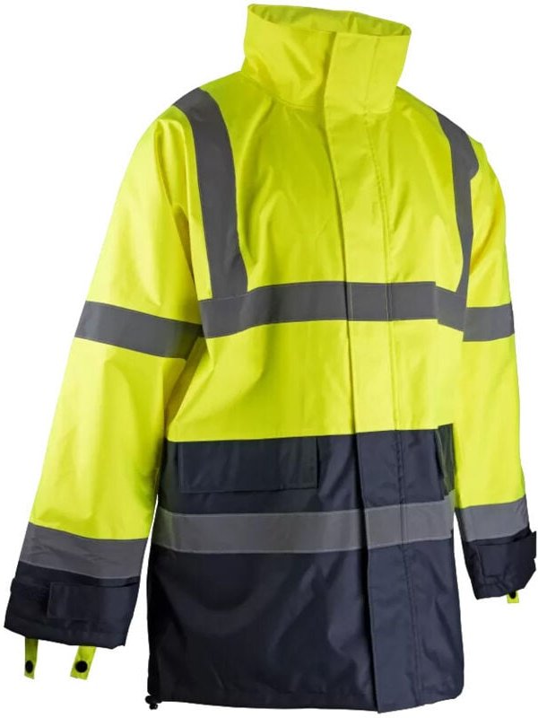 Thumbnail - LMA - Wasserdichte High Visibility-Jacke 2199-Neongelb / Marine-4XL