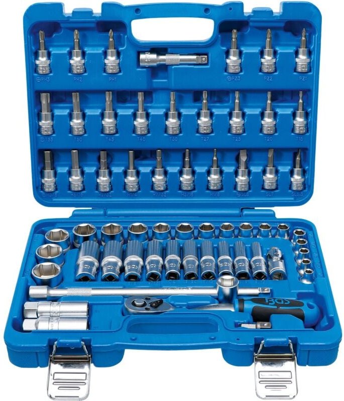 Steckschlüssel-Satz Antrieb 10 mm (3/8') Zollgrößen 61-tlg.