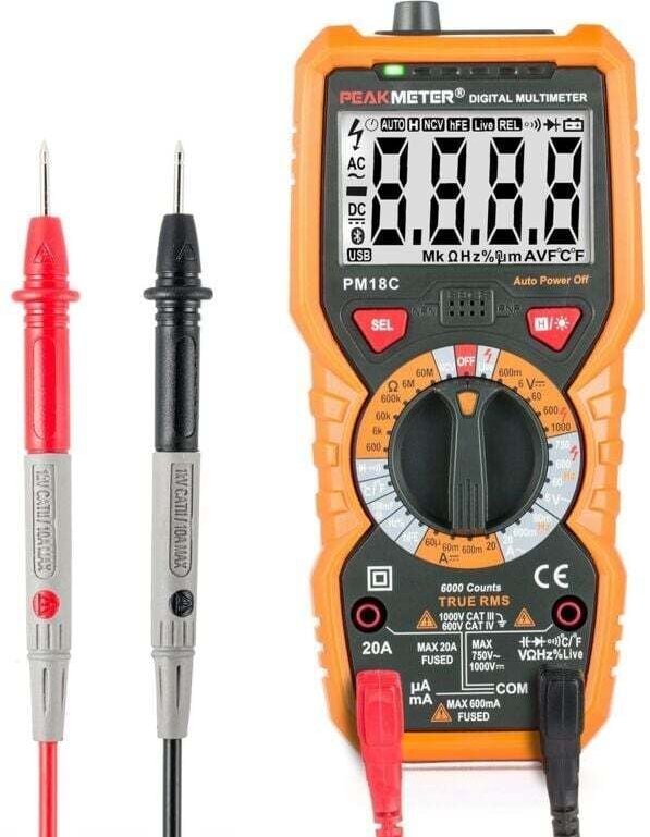 Ymyny - UlisemDigital Multimeter PM18C ac dc Digitaler Elektrischer Tester Automatischer berührungsloser Voltmeter Amper...