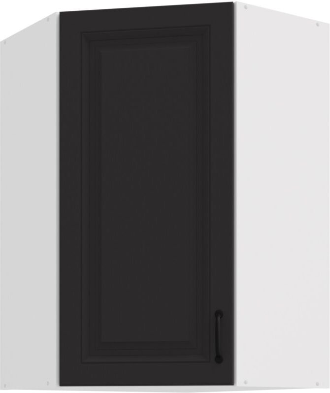 Küchen Preisbombe - Eckhängeschrank 60x60 cm Stilo Grau Küchenzeile Küchenblock Landhaus Höhe 90 cm