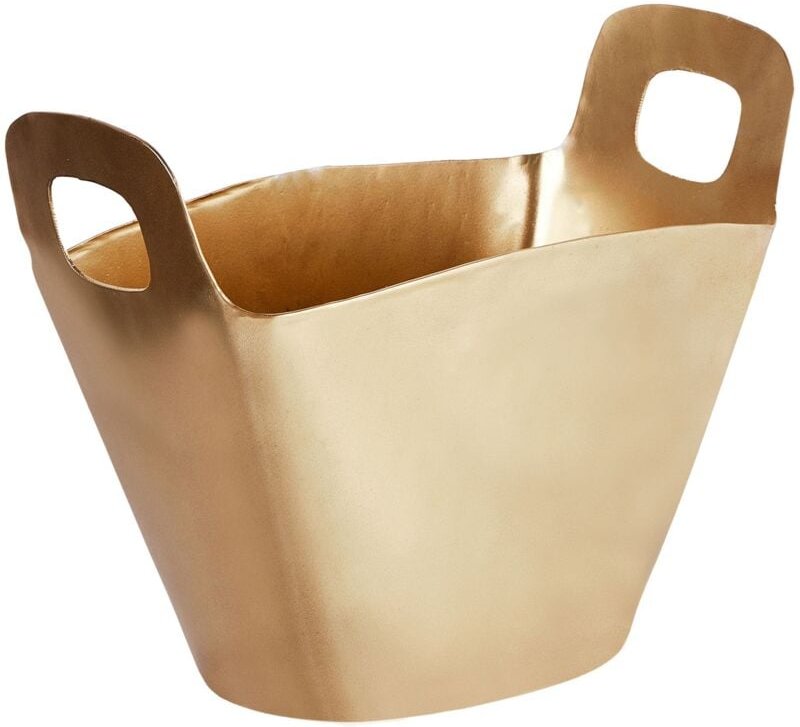 Beliani - Sektkühler Gold Aluminium mit 2 praktischen Griffen Glamour Look Barzubehör Accessoires Küche Haushalt und Woh...