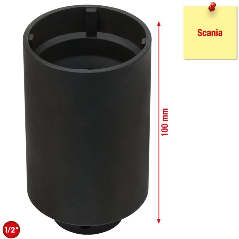 Ks Tools 1/2 Nutmuttern-Schlüssel mit 4 Zapfen für Scania, Innenzapfen ø 48 mm