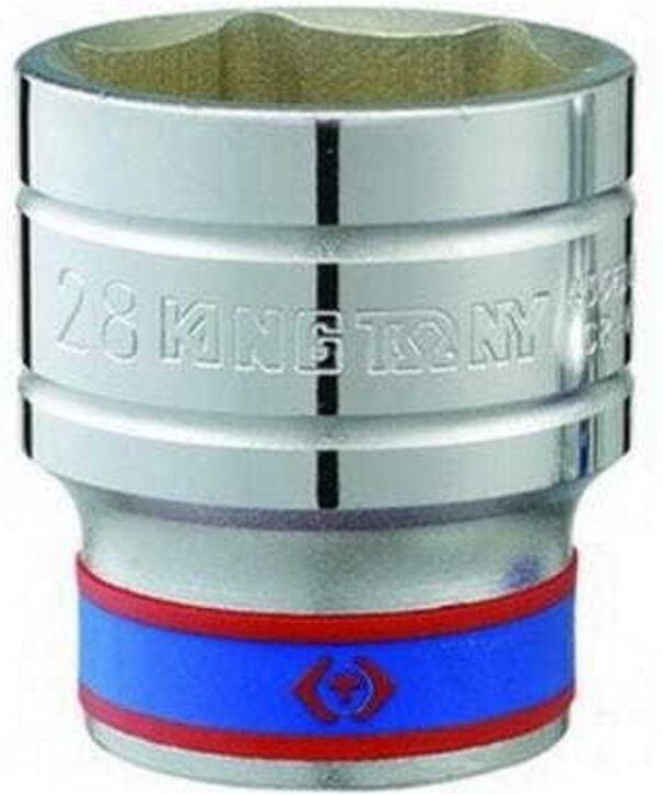 KING TONY KURZER STECKSCHLÜSSEL 1/2" 8mm x 38mm 6-WINKEL CHROM