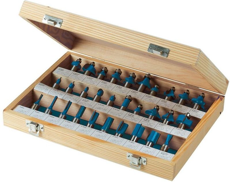 Silverline - 1/2-Zoll-Hartmetall-Fräser, 30-tlg. Satz 1/2 Zoll