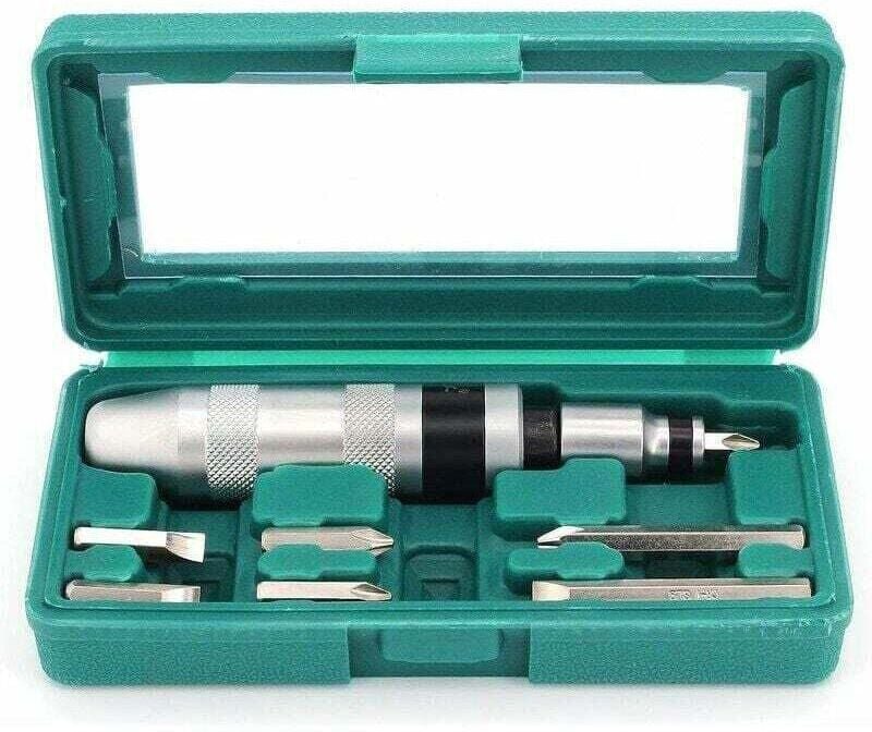 8-teiliger Schlagschrauber und Bits, umkehrbarer manueller Schlagschrauber mit Schlagschraubenkorrektor - XVX