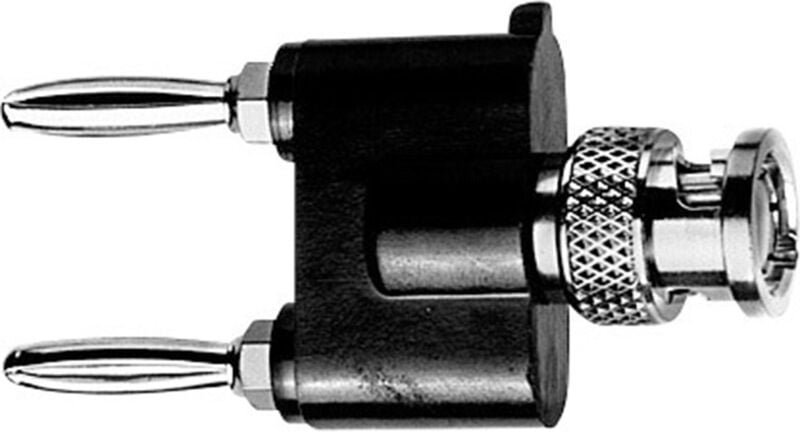 Telegärtner - 100023663 Messadapter BNC-Stecker - Lamellenstecker 4 mm, Lamellenstecker 4 mm Schwarz
