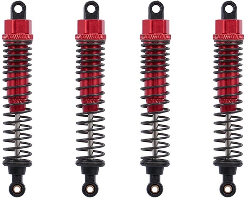 2X RC 108004 (08001) Schwarzer Aluminium StoßDäMpfer 2Tlg. Passend für 1 / 10Truck