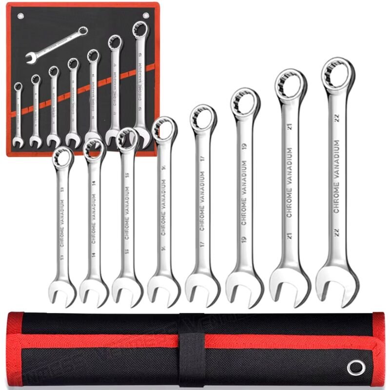 Extralink zestaw kluczy płasko-oczkowych 8 el. klucze płaskie oczkowe etui 8-22 mm - 1291