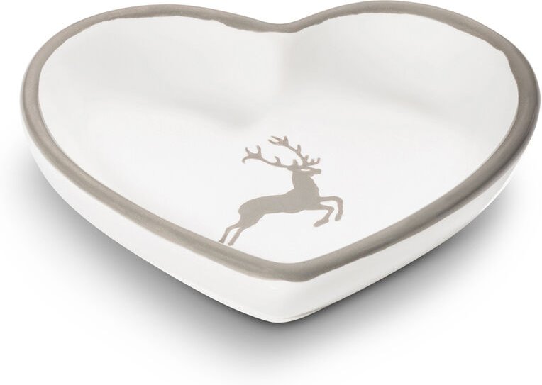 Thumbnail - Gmundner Keramik - Grauer Hirsch, Herzschale (L:10cm)