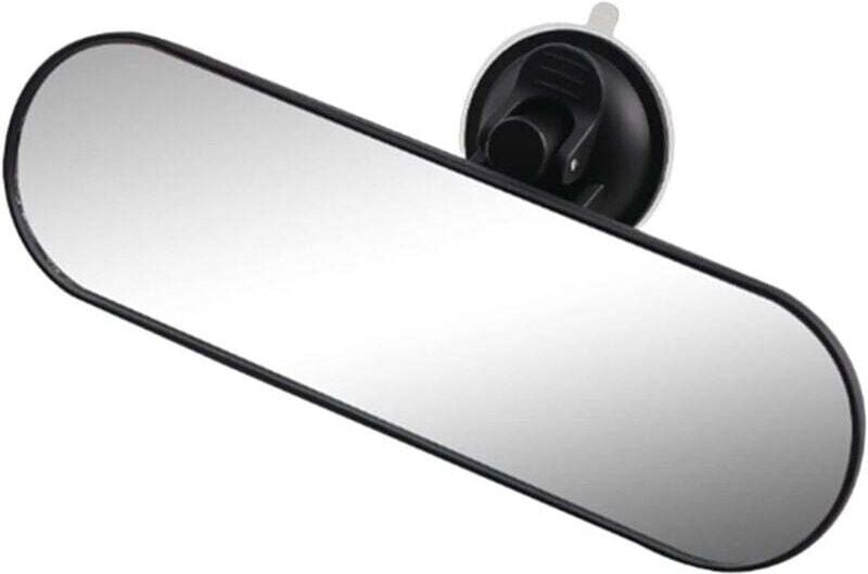 KZQ - Universal-Rückspiegel für Auto und lkw mit Saugnapf (schwarz)