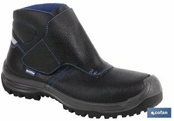 Cofan - Schwarzer Lederstiefel mit Klettverschluss S3 Modell Urian t 40