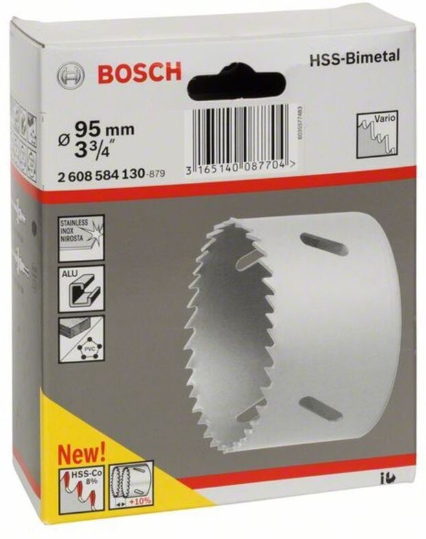 Lochsäge HSS-Bimetall für Standardadapter 95 mm 3 3/4" - 2608584130 - Bosch