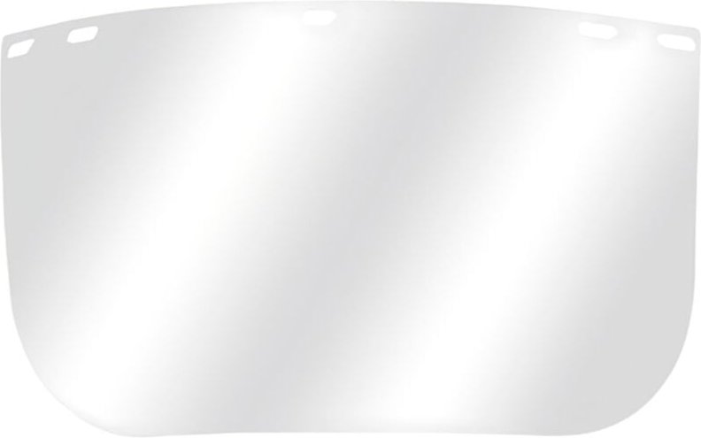 Ersatzteil aus Polycarbonat für Gesichtsschutz.