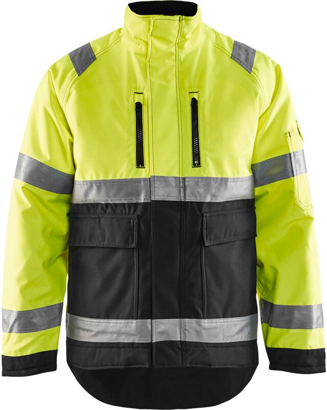 Arbeitsjacke Winter Hochsichtbarkeit 4827 - Neon Gelb/Schwarz XXL