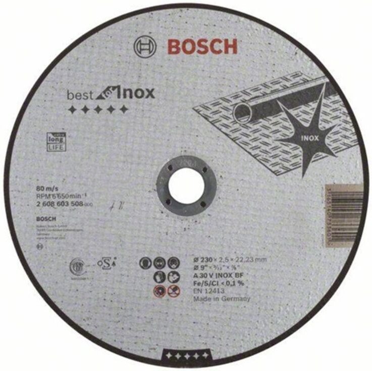 Bosch - Trennscheibe gerade Best for Inox a 30 v inox bf 230 mm 22,23 mm 2,5 mm - 2608603508
