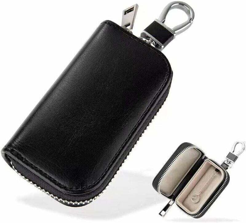 Thumbnail - Autoschlüsselschutz Faraday-Tasche Autoschlüssel-Signalabschirmbox RFID-Diebstahlschutz Leder-Schlüsselfernbedienungshül...