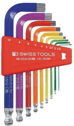 Pb swiss Sechskant-Winkelschraubendreher mit Kugelkopf 4,0mm