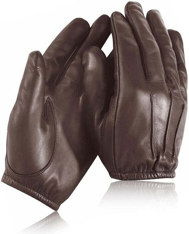 Kevlar-gefütterte Schnittschutzhandschuhe für die Polizei, feuerfestes Leder, Hitzebeständigkeit, SIA-Sicherheit (braun)...