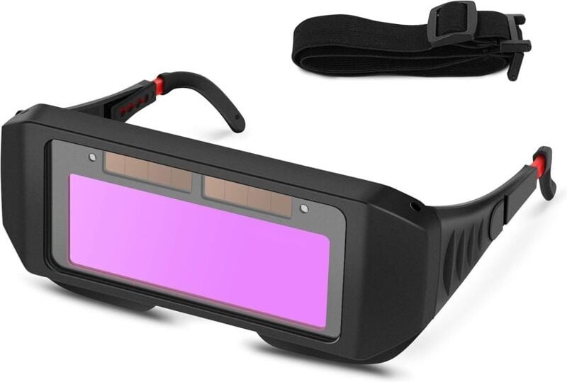 Ahlsen Automatische Schweißmaske, solarbetriebene, automatisch verdunkelnde WIG-MIG-Linsen-Schweißerbrille zum Schutz de...
