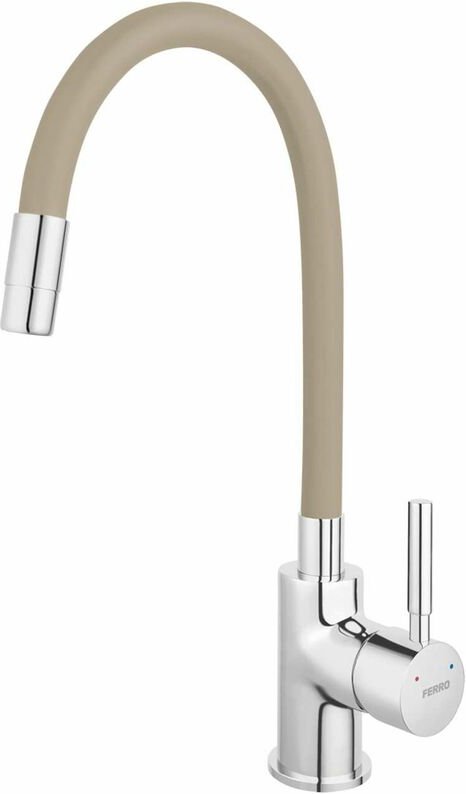 Novaservis - Ferro - Küchenarmatur mit flexiblem Arm, Beige/Chrom 70710,0BE
