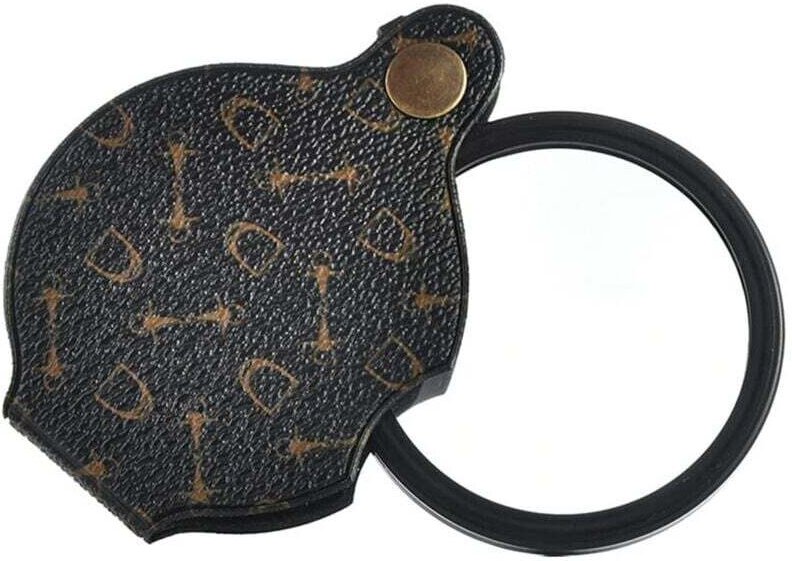 Handlupe, Faltbare Leselupe, Lesehilfe, Lupe, 15-fache Taschenlupe, Durchmesser 70 mm - Ymyny