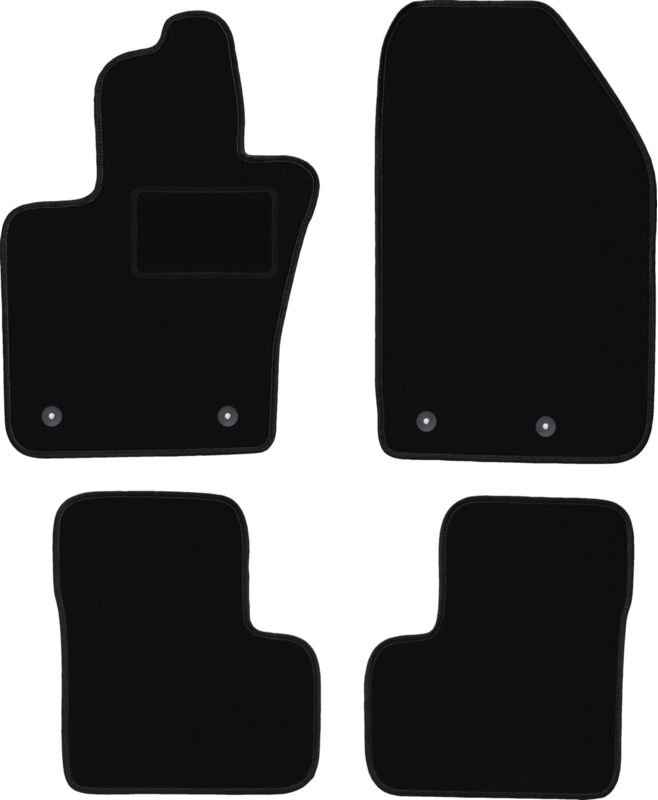 Schwarze Velours-Fußmatten für: Fiat 500X Crossover (2014-2018)