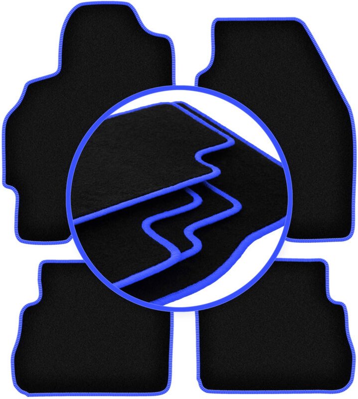 CARLUX-BLUE Autofußmatten für: Ford Mondeo MK2 Kombi, Limousine, Liftback, Fließheck (1996-2000)