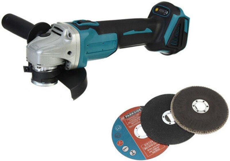 Odipie - 125 mm 18 Volt 4-Gang-Akku-Winkelschleifer für alte Makita-Akkus + Zubehör (nur Maschine)