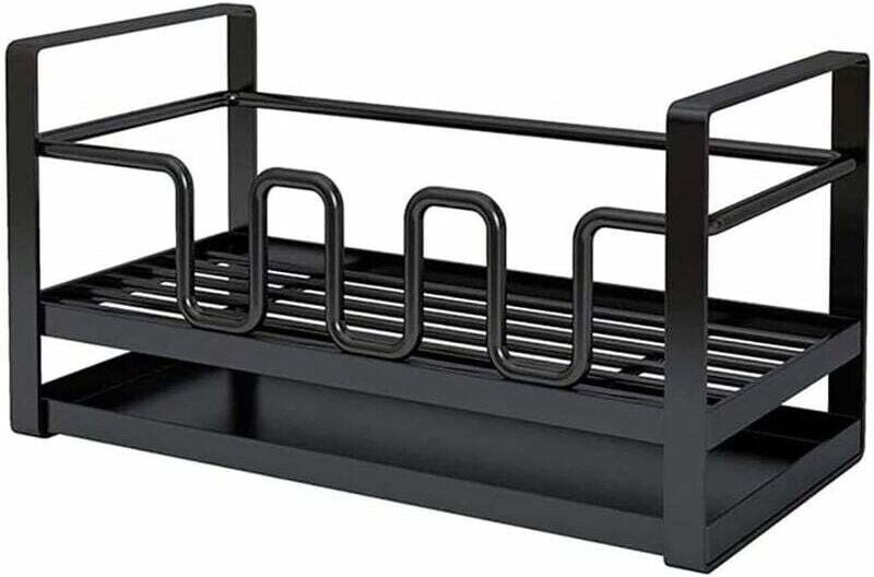 Schwammhalter-Organizer für die Küchenspüle, Aufbewahrung für die Küchenspüle für Reinigungsbürste, Seifenschale, Abtrop...