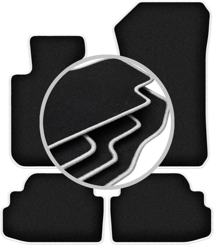 CARLUX-SILVER Autofußmatten für: BMW 1 E82 Coupé (2007-2013)