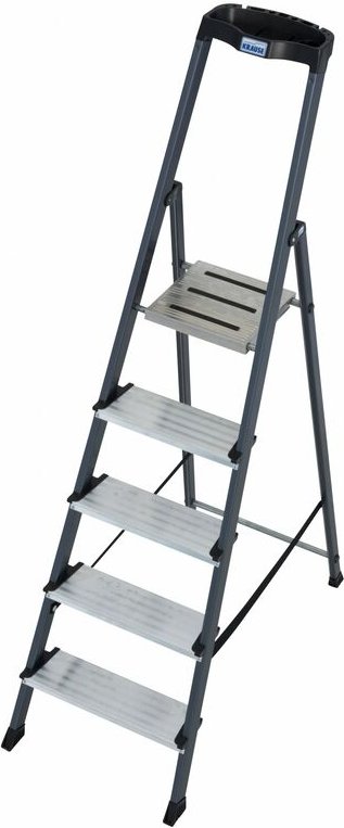Krause - Securo Aluleiter Stehleiter Klappleiter 4-8 Stufen eloxiert Stufenleiter