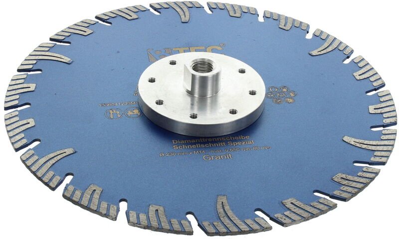 Btec - Diamant Trennscheibe Schnell-Schnitt-Spezial ø 230 mm x 2,4 für Winkelschleifer M14