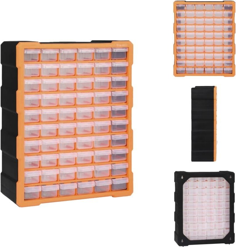 Werkzeugkästen - Living Multi-Schubladen-Organizer mit 60 Schubladen 38x16x47,5 cm