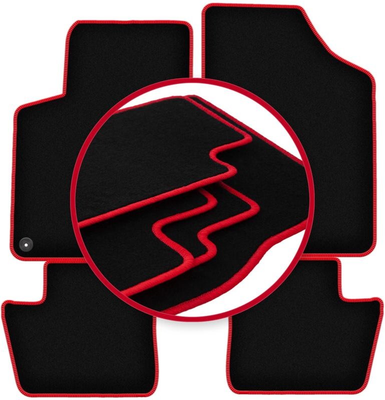 CARLUX-RED Autofußmatten für: Citroen DS4 Fließheck (2011-2015)