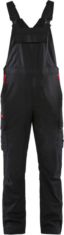 Arbeits-Overall Industrie Stretch 2D 2644 - Schwarz/Rot 44