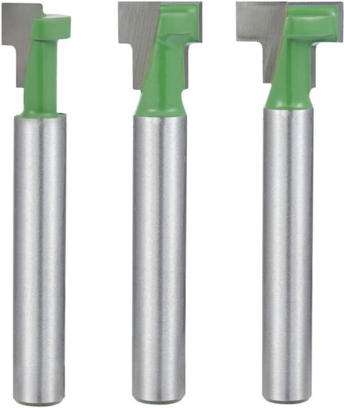 Thumbnail - 3 Stück T-Nut- und T-Spur-Fräser mit 6 mm Schaft, professionelle Schneidwerkzeuge für die Holzbearbeitung
