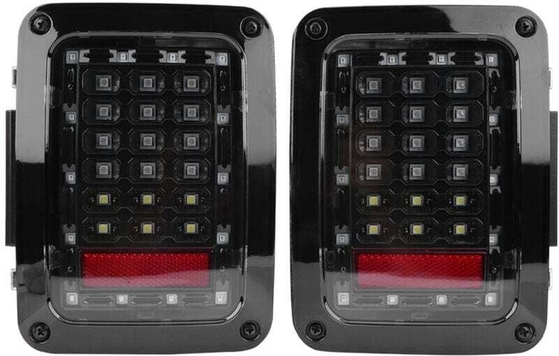 Thumbnail - Ein Paar automatische LED-Rücklichter mit Bremse für Jeep Wrangler JK 07-16, von DEBUNS