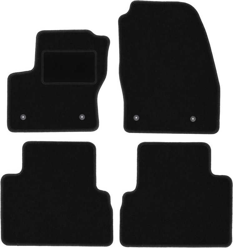 Schwarze Veloursmatten für: Ford C-MAX MK2 Minivan (2015-2019)