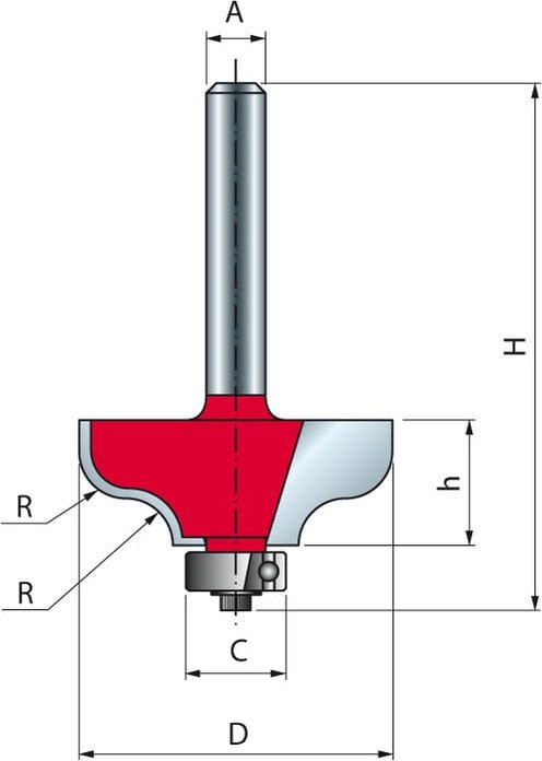 Freud - Hülsenbohrer mit Falz Ø31,8 H12,7/54,2 Q8 Z2 - F03FR01816 -38-20208P