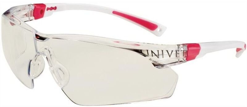 Schutzbrille 506 up en 166, en 170 Bügel weiß rosa, Scheibe klar Polycarbonat