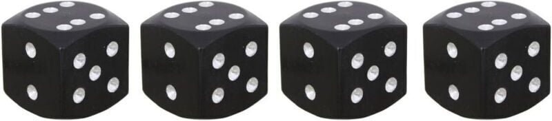 4 pezzi tappi valvola ruota auto in lega di alluminio nero stile dado - KZQ