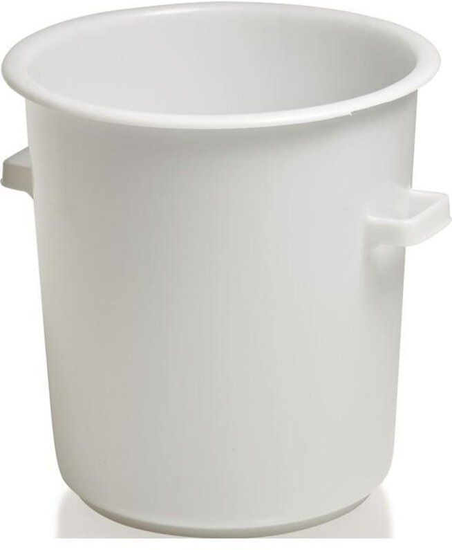 Kunststoffbehälter rund 75 l hd-pe weiß D515xH530mm mit Außengriff