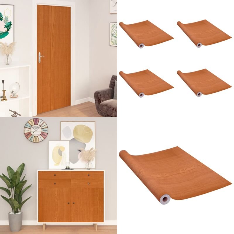 Möbelfolien Selbstklebend 2 Stk. Helle Eiche 500x90 cm pvc - Möbelfolie - Möbelfolien - Home & Living - Braun