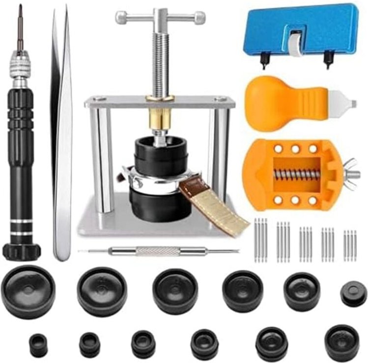Thumbnail - Uhren-Reparatursatz, Uhren-Presswerkzeug-Set, Austausch der Uhrenbatterie, Halter zum Entfernen UhrenrüCkseite, Federste...