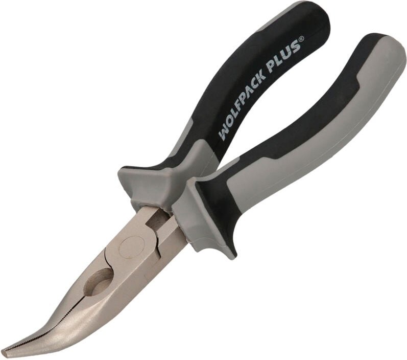 Gebogene Maulzange 150 mm. Chrom-Vanadium-Stahl DIN-ISO 5745