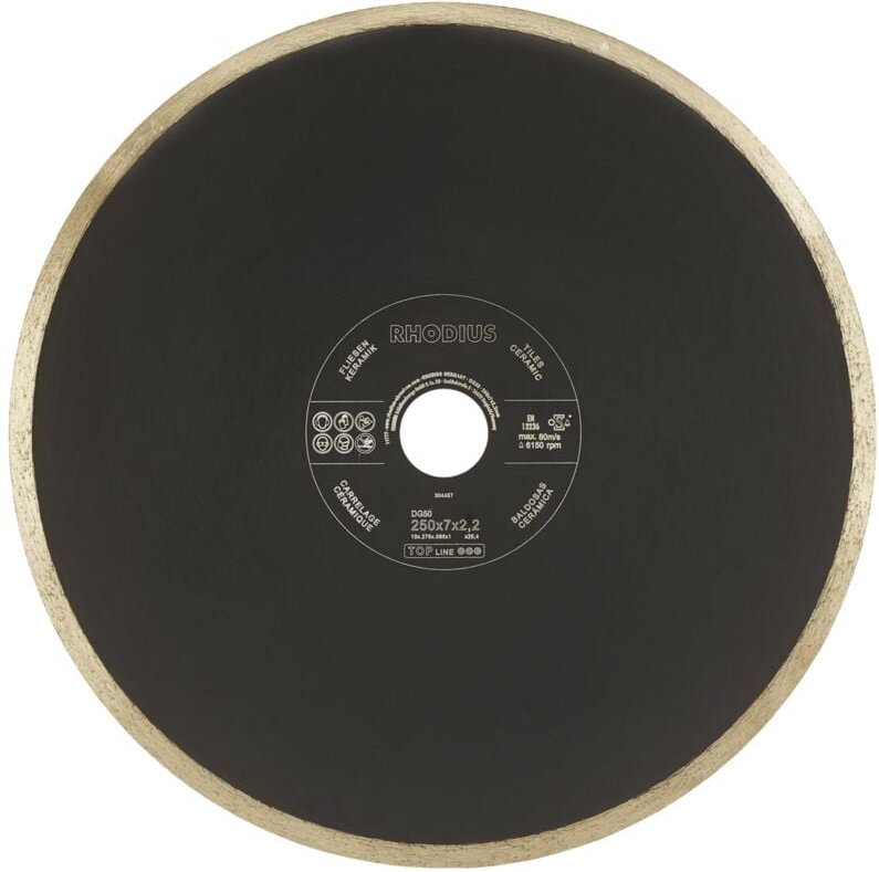 Rhodius - Diamanttrennscheibe DG50 250 x 7,0 x 1,9 x 22,23 mm