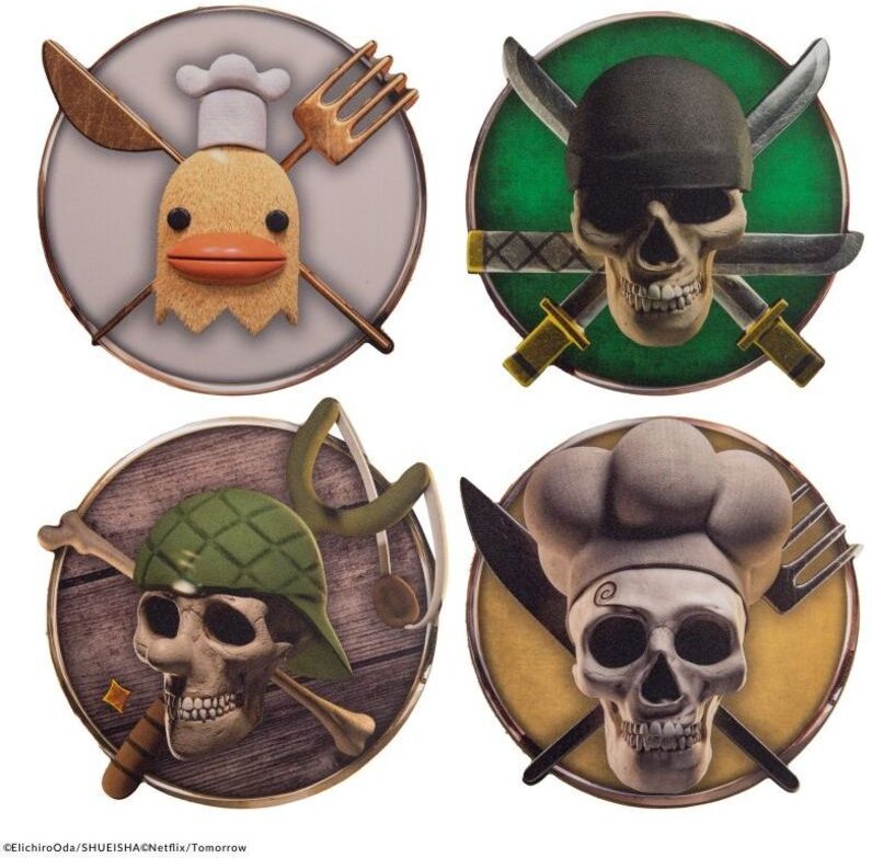 Cinereplicas One Piece - Set de 4 Untersetzer - Characters 2 - Officially Licensed