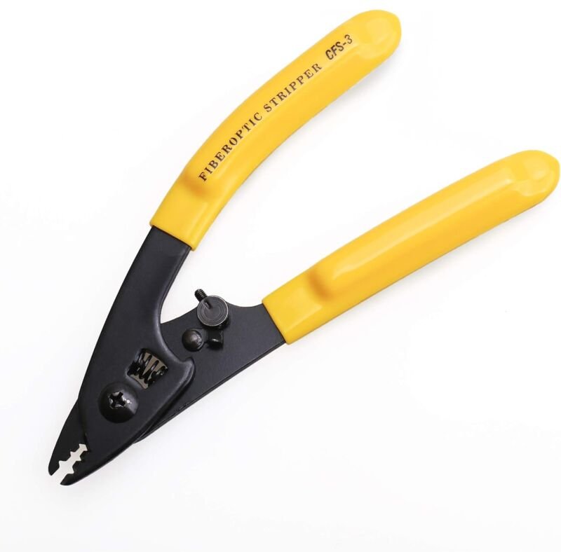 Aougo - CFS-3 3-Loch-Glasfaser-Abisolierzange zum Abisolieren von Faserbeschichtungen von 125 μm bis 250 μm