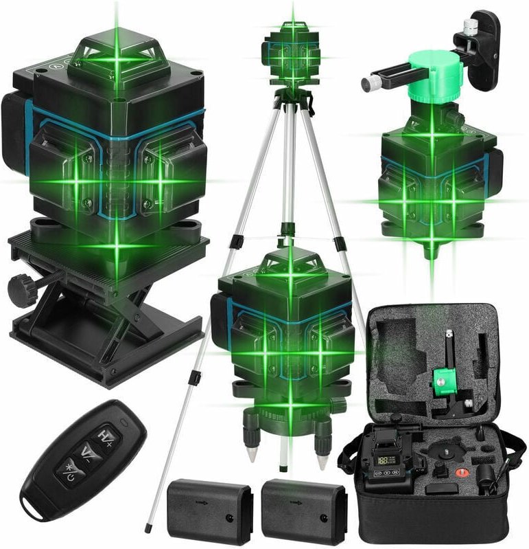 16 Linien Multifunktionale selbstnivellierende Laser-Wasserwaage, Wand- und Bodennivellierungswerkzeug - Omnidirektional...